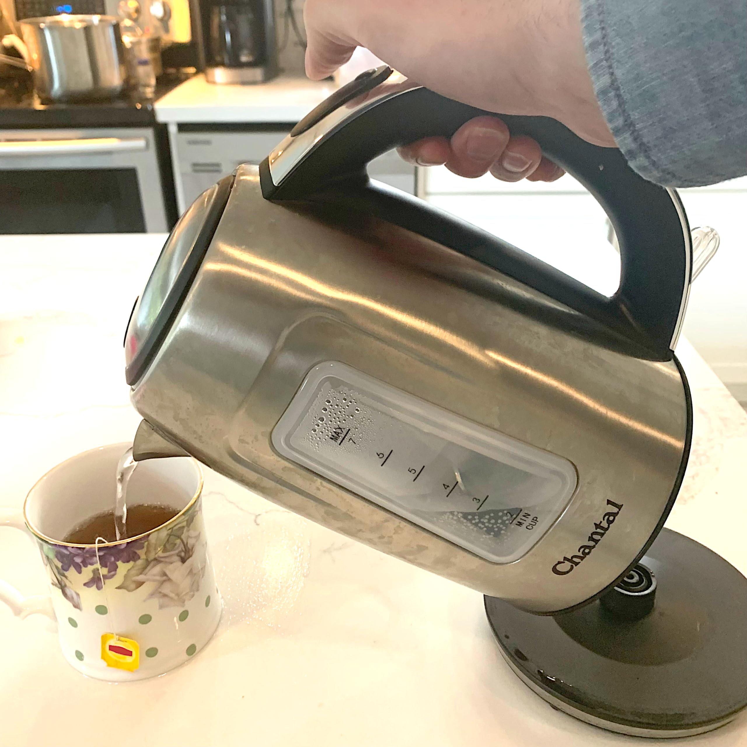 Amazon | Chantal 1.8QT ジュピター 電気ケトル ステンレス シルバー